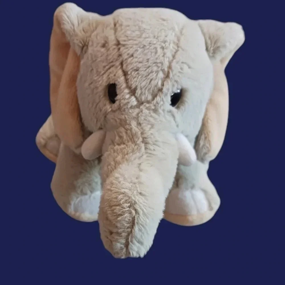 Ganz velvety elephant soft cuddly stuffed animal gray color no code